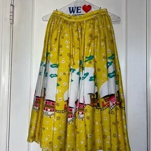 Yellow Floral Skirt